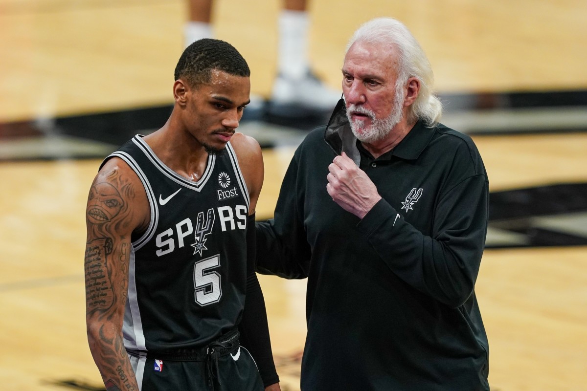 Gregg Popovich, Dejounte Murray, San Antonio Spurs